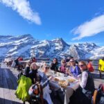 Pranzo e brindisi in alta quota